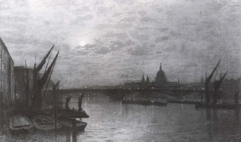 The Thames by Moonlight with Southmark Bridge, Atkinson Grimshaw